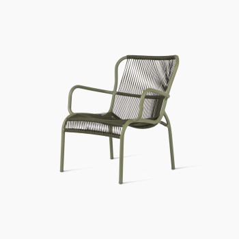 Vincent Sheppard Loop lounge chair in Moss rope and aluminium frame	