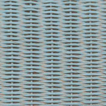 Close-up van Vincent Sheppard Lloyd Loom-weefsel in Aqua-afwerking, met verfijnde structuur	