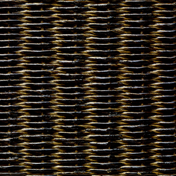 Close-up of Vincent Sheppard Lloyd Loom weave in Black Wash finish, with rich dark tones and glossy highlights	