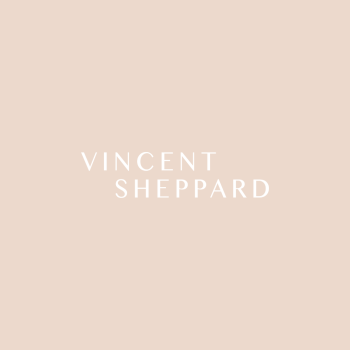 Vincent Sheppard logo on an orange background	