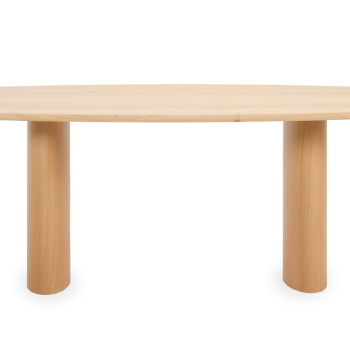 Vincent Sheppard’s Atlas dining table with elliptical top in natural oak	