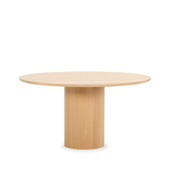Vincent Sheppard Atlas dining table round in natural oak with pedestal base	